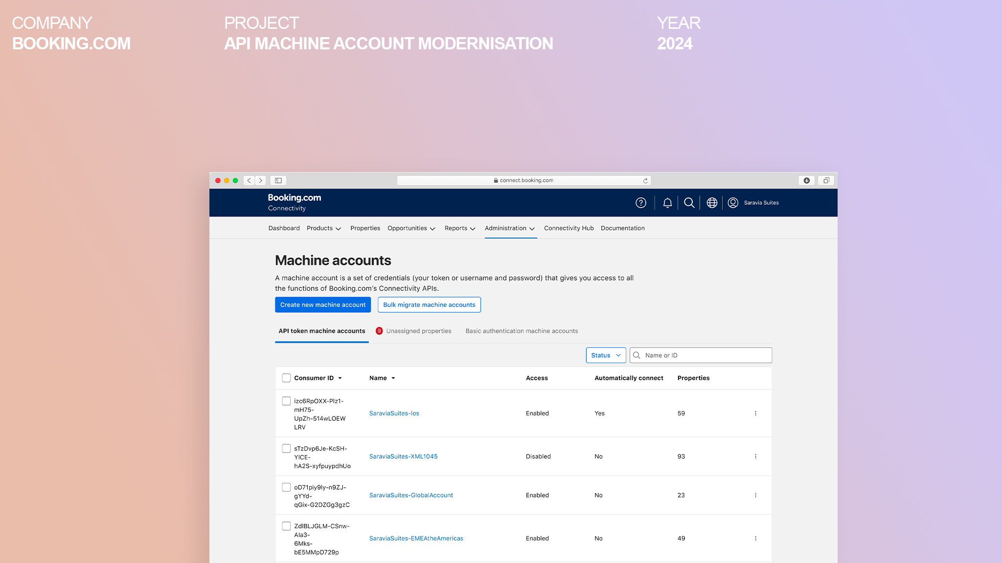 API machine account modernisation – Michael Saravia