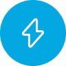 Lightning bolt representing challenge and momentum